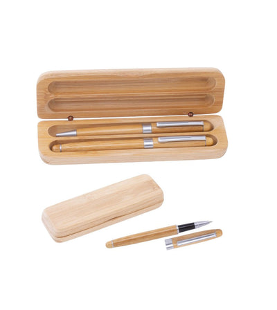 İkili Ahşap Roller ve Tükenmez Kalem Seti