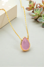 Butterfly Love Garden -Pink Quartz Necklace
